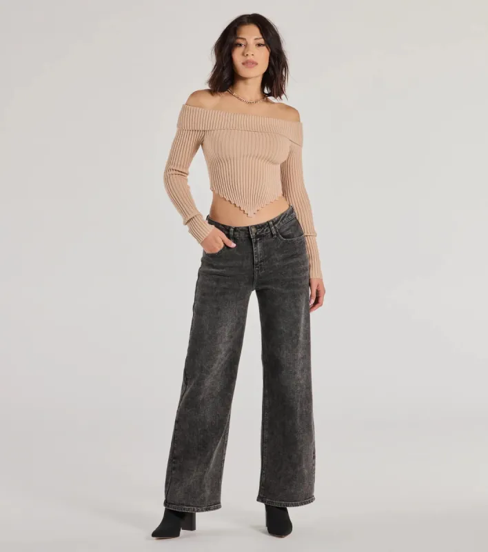 Chic Wonder Mid-Rise Wide-Leg Denim Jeans sold by Windsor
