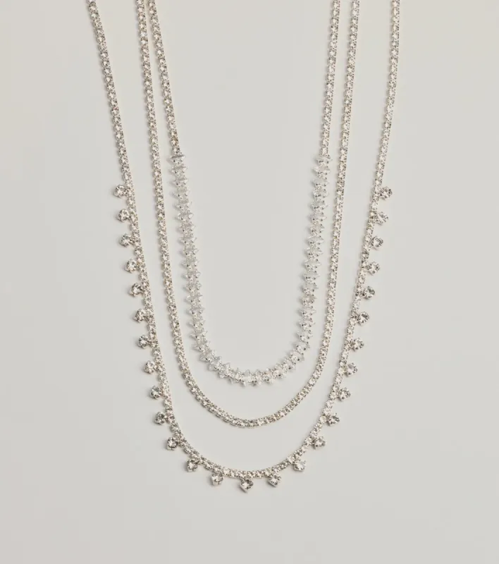 Luxe Dreams Cubic Zirconia Layered Necklace sold by Windsor