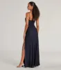 Samira Mesh High Slit A-Line Formal Dress sold by Windsor