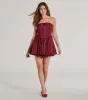 Adorably Flirty Lace Trim Drop Waist Skater Dress sold by Windsor