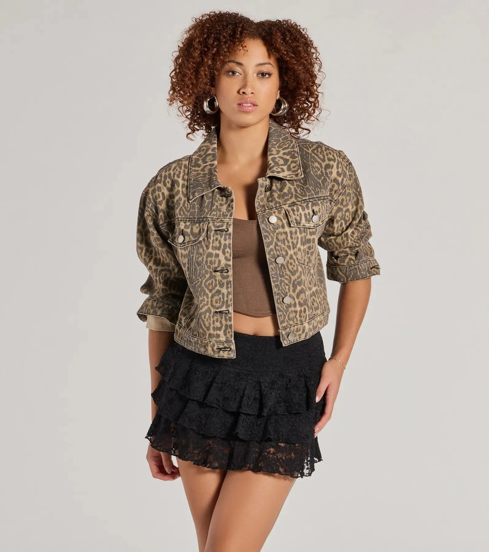 Charming Allure Drop Waist Tiered Lace Skort sold by Windsor