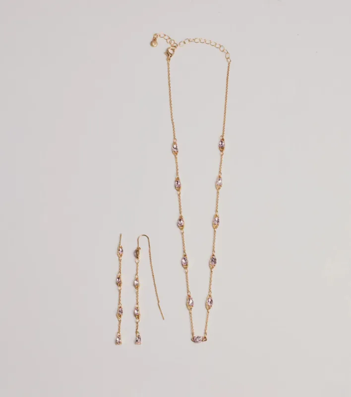Charming Beauty Rhinestone Necklace Set sold by Windsor
