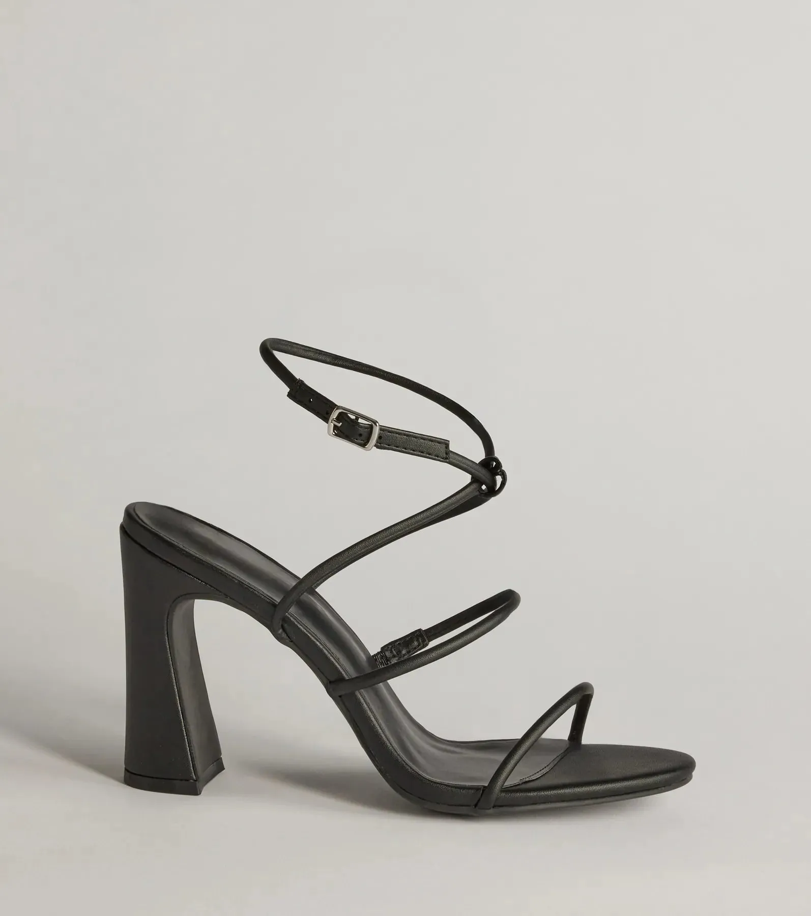 Endlessly Sleek Multi-Strap Block Heels sold by Windsor product image thumbnail 2