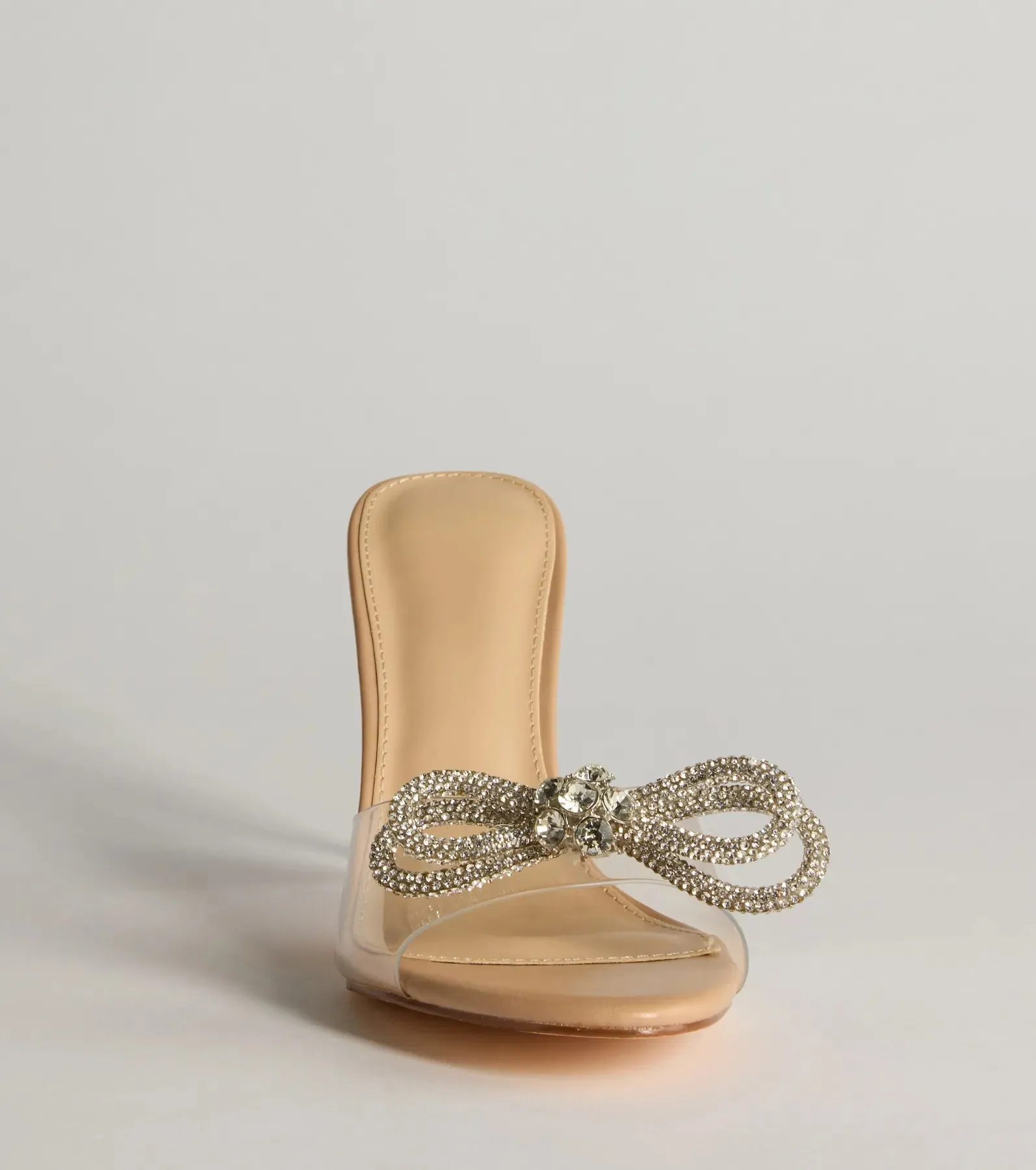 Clearly Glam Rhinestone Bow Stiletto Heels sold by Windsor product image thumbnail 3