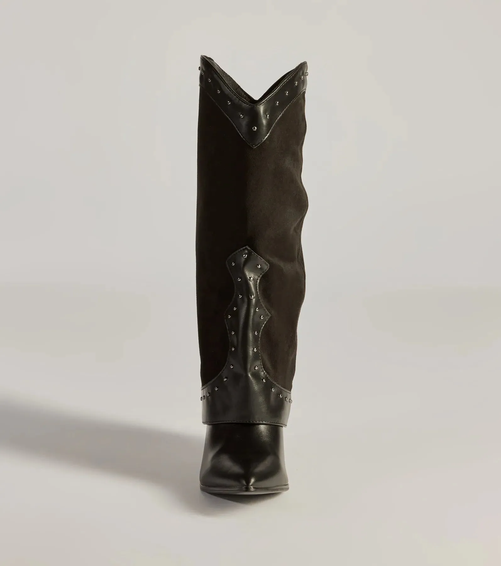 Studded Chic Fold-Over Under-The-Knee Boots sold by Windsor product image thumbnail 3