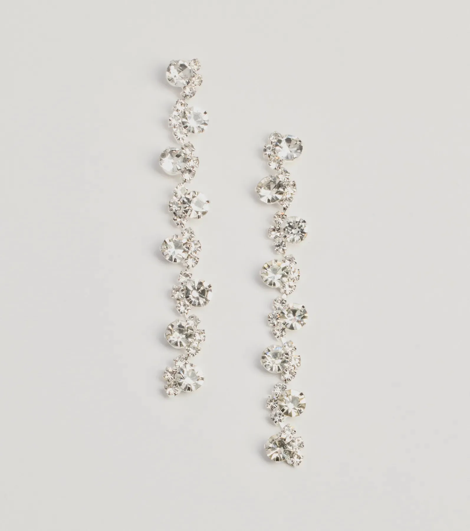Elegant And Chic Rhinestone Duster Earrings sold by Windsor