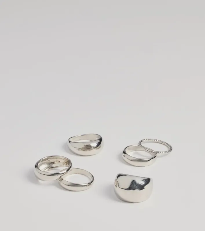 Sleek Trend Six-Pack Ring Set sold by Windsor