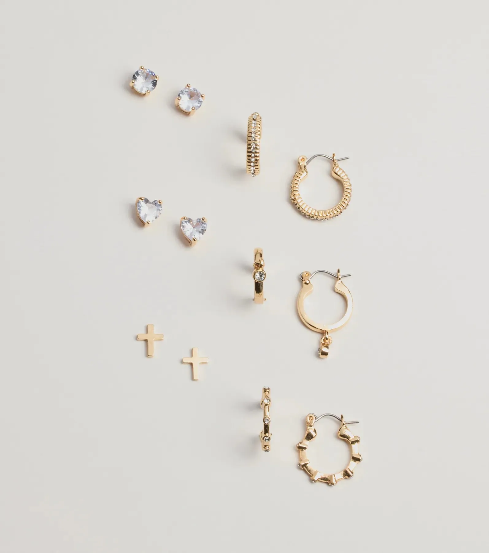 Trendy Six-Pack Stud And Hoop Earrings Set sold by Windsor