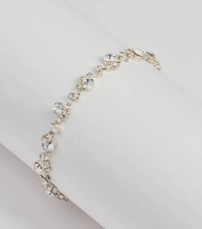 Dainty Glam Rhinestone Clasp Bracelet sold by Windsor