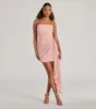 Kaiya Strapless Bodycon Ruched Mesh Mini Dress sold by Windsor