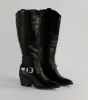 Desert Sun Western Buckle Under-The-Knee Boots sold by Windsor