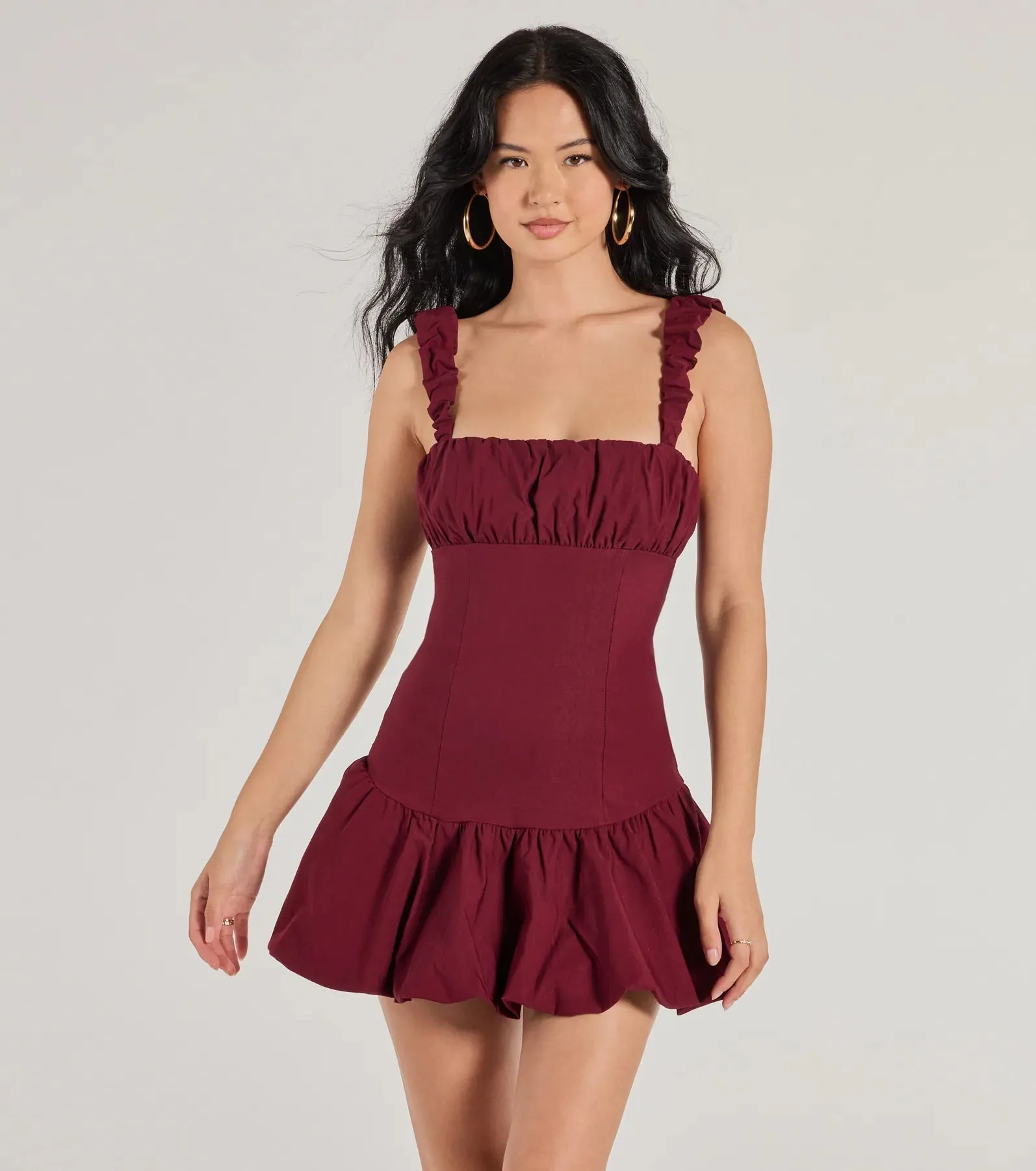 Adorable Aura Drop Waist Bubble Hem Skater Dress sold by Windsor