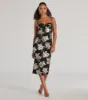 Elevated Vibe Foiled Floral Mesh Midi Dress sold by Windsor