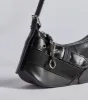 Bold Buckles Faux Leather Handbag sold by Windsor