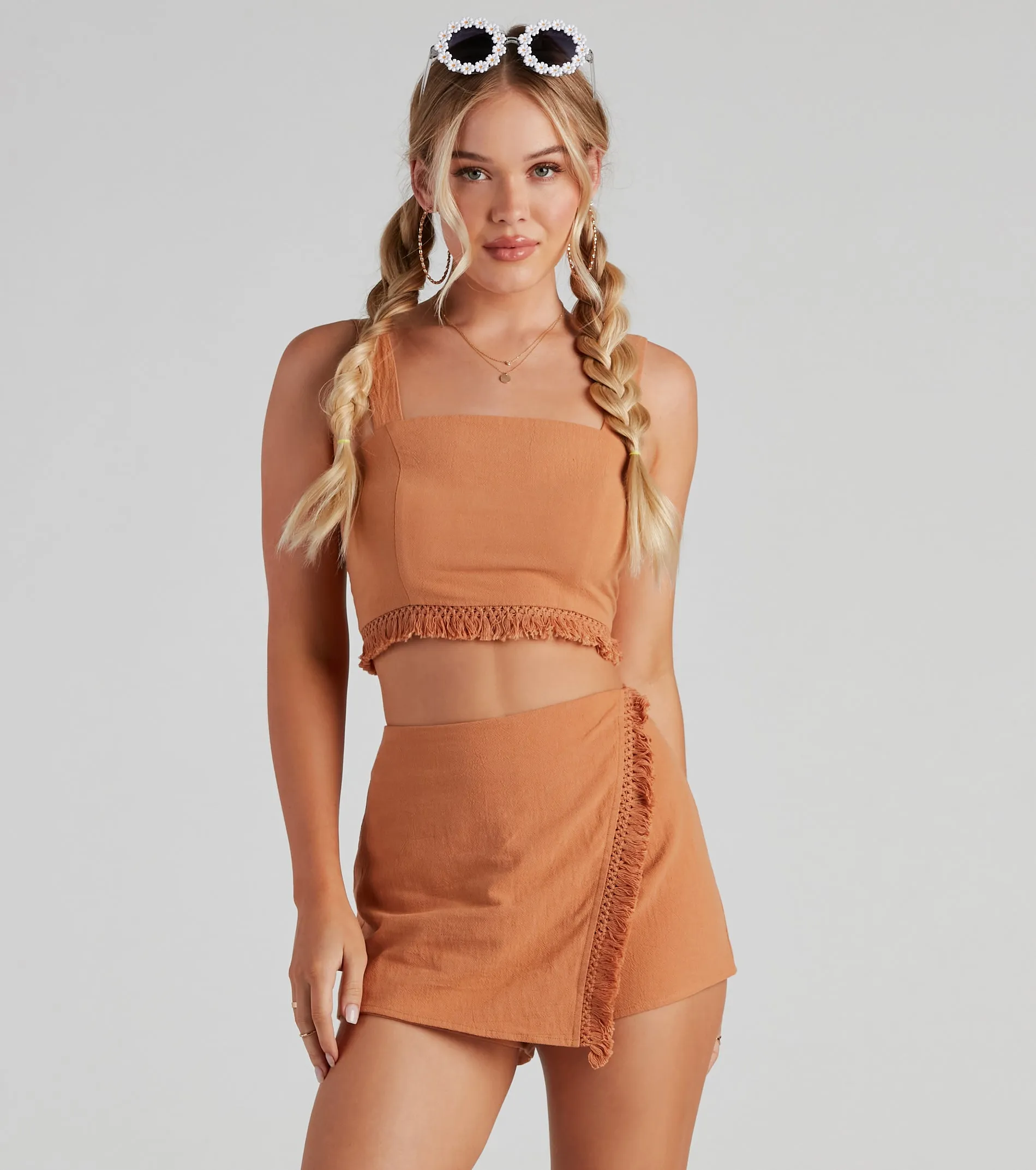 CLEARANCE - Come Away With Me Cotton Crop Top sold by Windsor