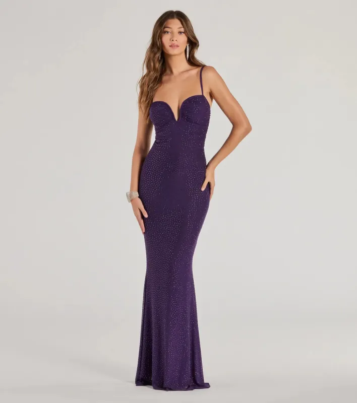 Jemma Embellished Studded Sleeveless Mermaid Dress sold by Windsor