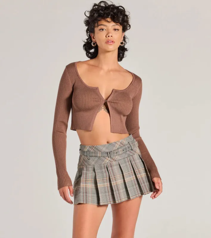 Preppy In Plaid Belted And Pleated Skort sold by Windsor