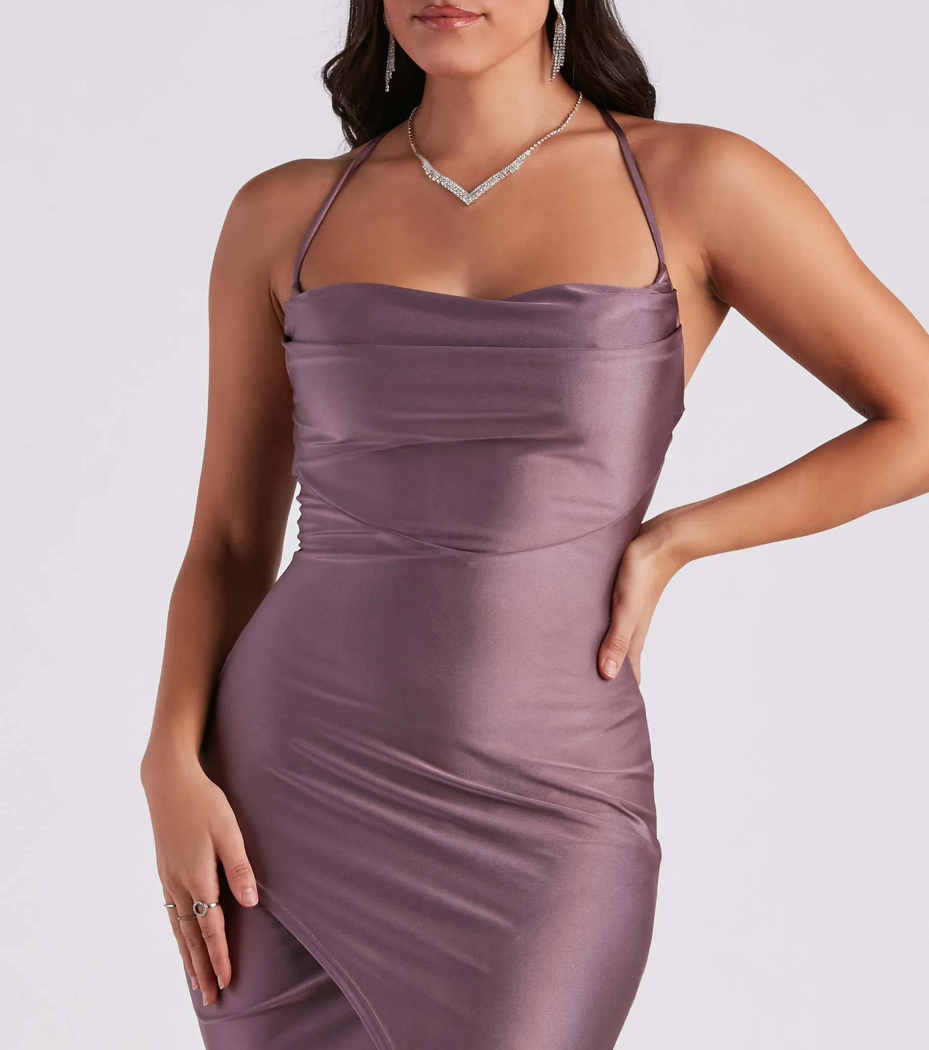 Ever So Chic Wrap-Front Midi Dress sold by Windsor product image thumbnail 4