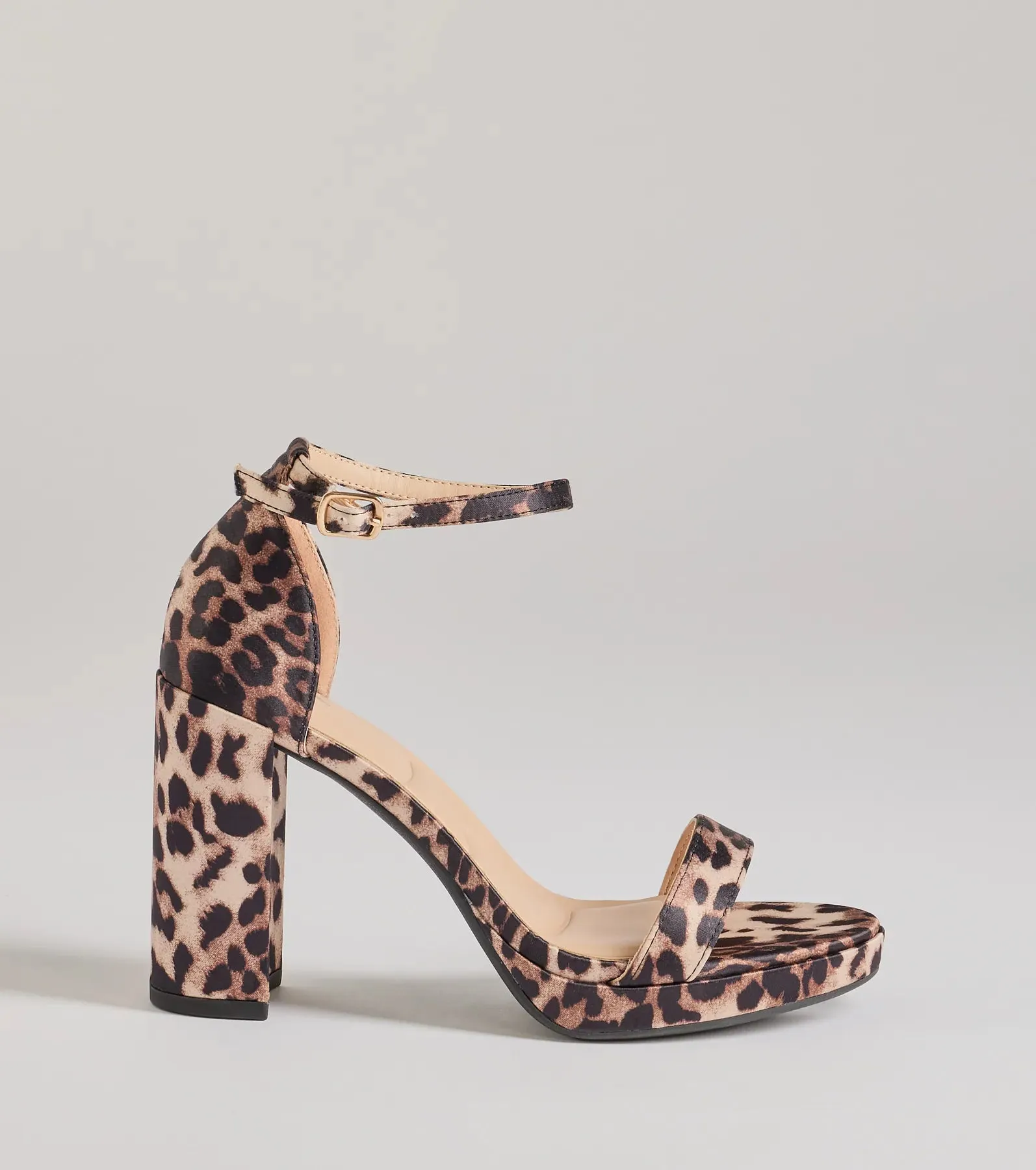 Untamed Glam Leopard Print Block Heels sold by Windsor product image thumbnail 2