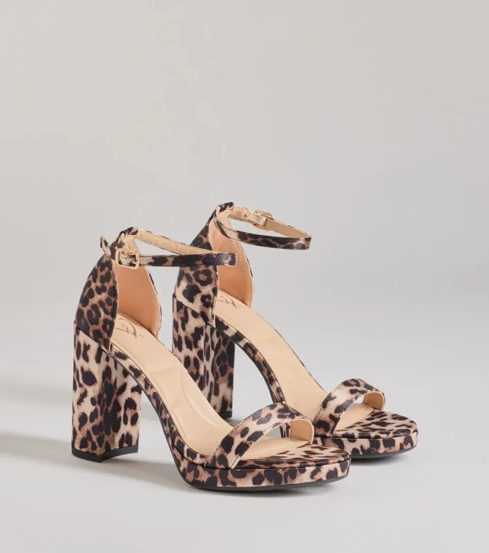 Untamed Glam Leopard Print Block Heels sold by Windsor