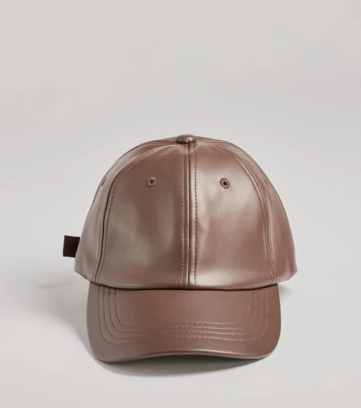 Chic Vibes Faux Leather Baseball Cap sold by Windsor