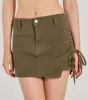 Trendy Detail Twill Ruched Mini Skort sold by Windsor