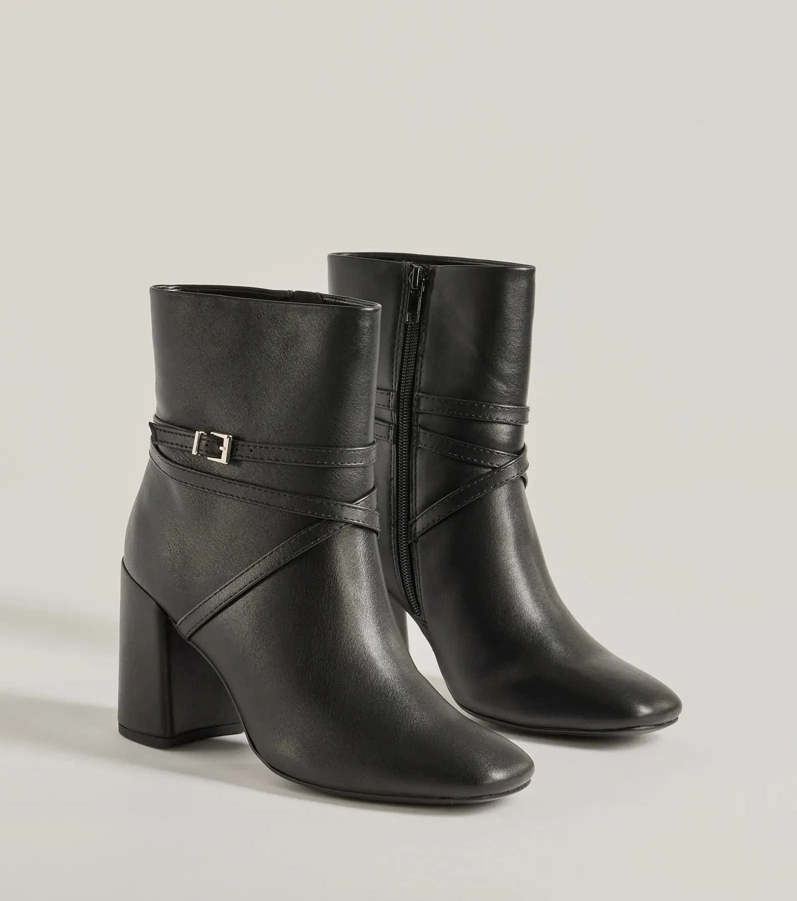 Stylish Stride Strappy Faux Leather Booties sold by Windsor