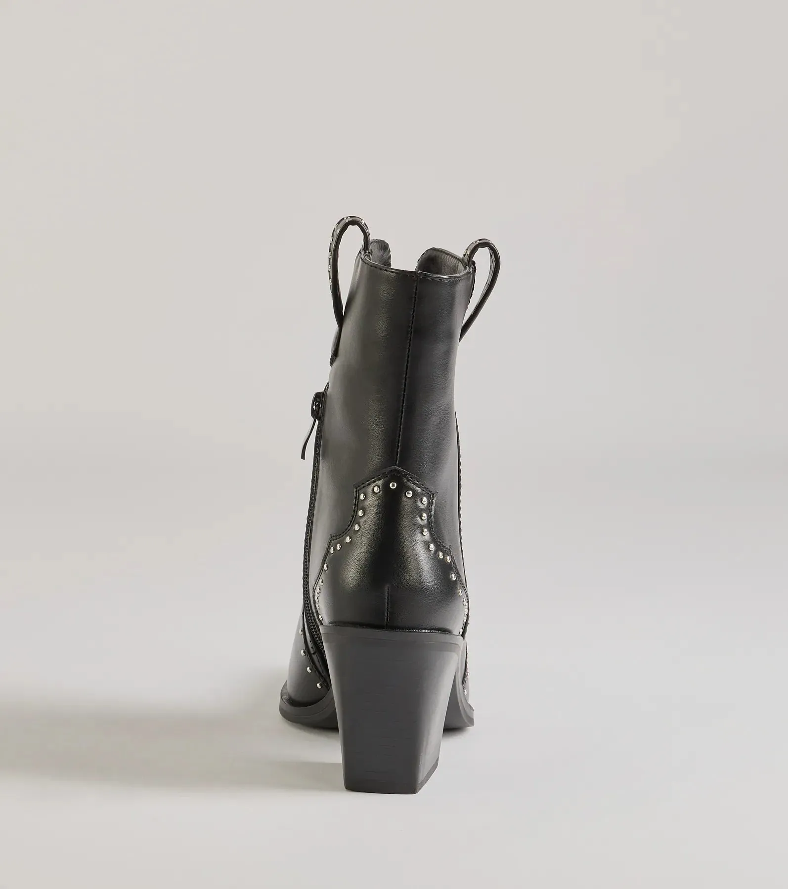 Chic Western Studded Faux Leather Booties sold by Windsor product image thumbnail 4