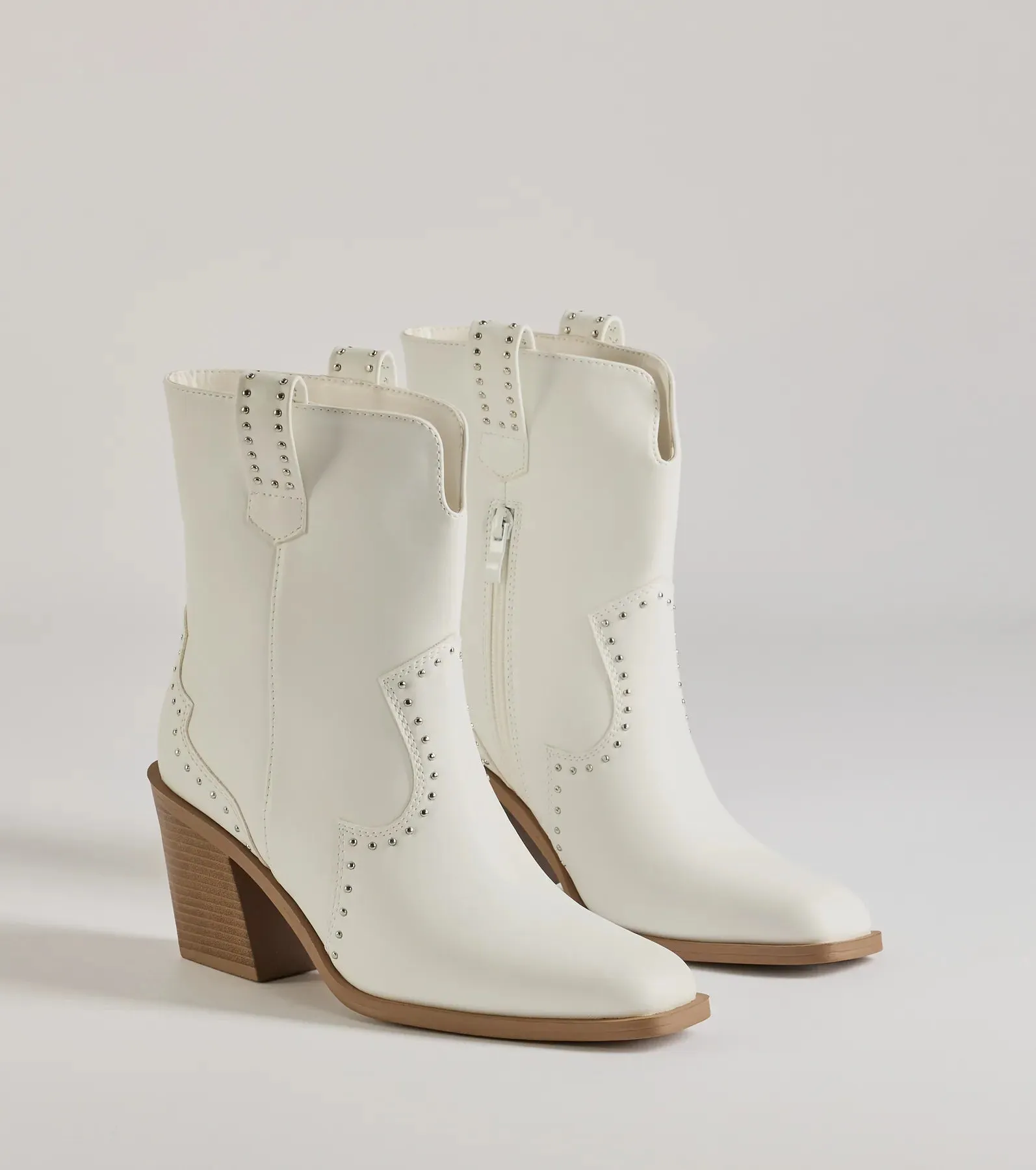 Chic Western Studded Faux Leather Booties sold by Windsor product image thumbnail 5