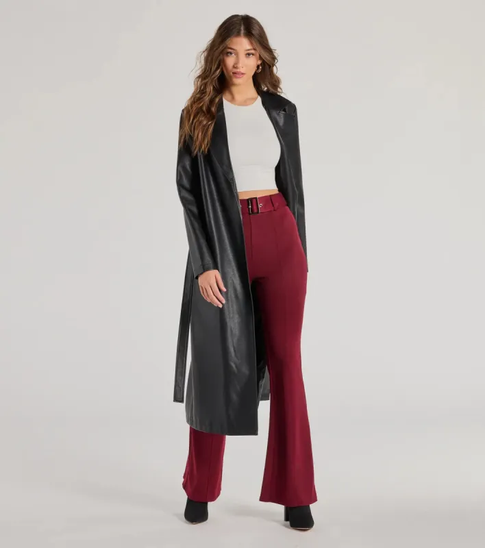 Polished Glam Belted Wide Leg Pants sold by Windsor