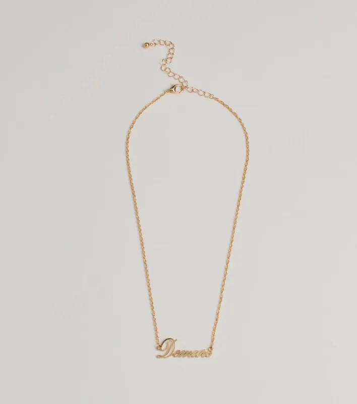 Demure Script Dainty Chain Necklace sold by Windsor