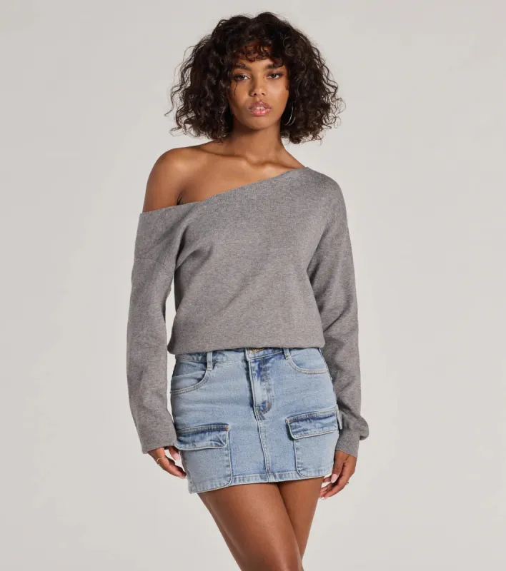 Casual Charm Asymmetrical Pullover Sweater sold by Windsor