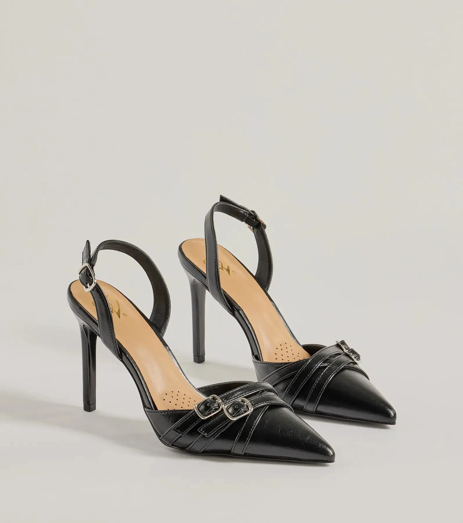 Sleek Buckle Strap Sling-Back Stiletto Pumps sold by Windsor product image thumbnail 5