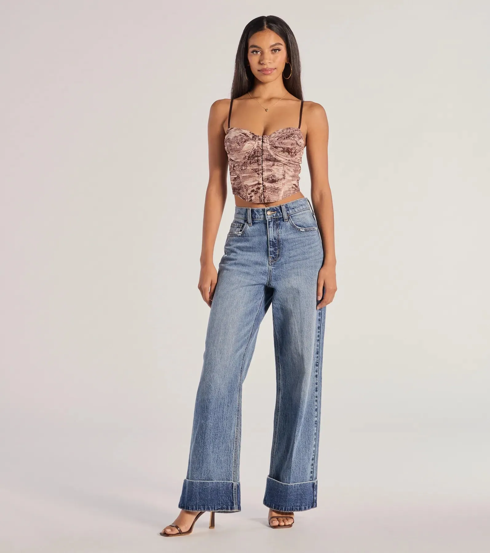 Stunning View Scenic Print Mesh Bustier Top sold by Windsor product image thumbnail 3