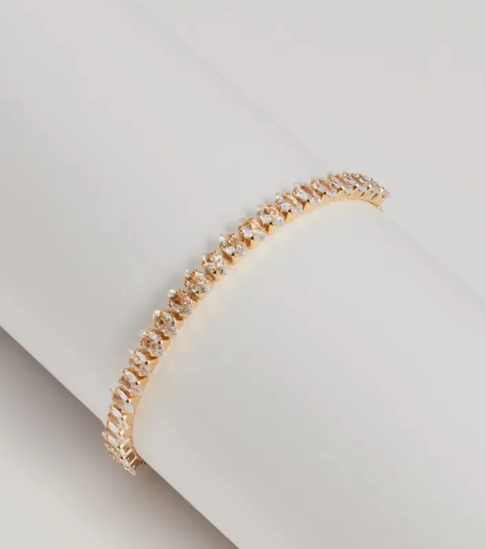 Feeling Luxe Rhinestone Slider Bracelet sold by Windsor