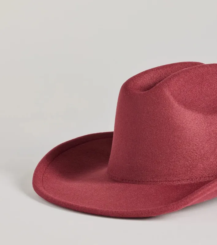 Western Glam Faux Wool Cowboy Hat sold by Windsor