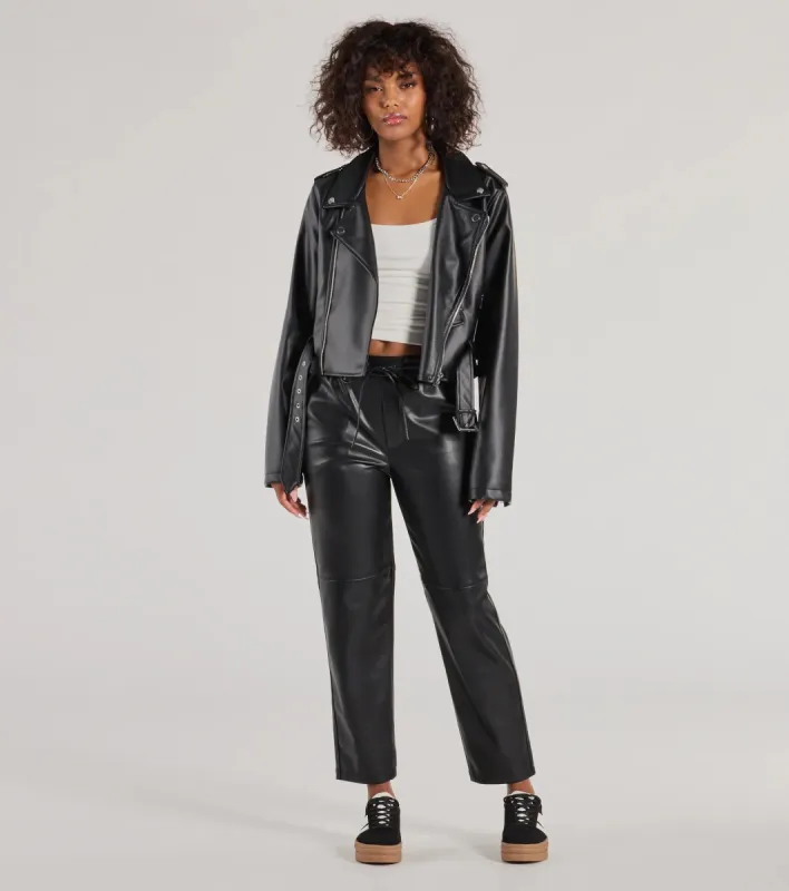 Rebel Chic Faux Leather Pants sold by Windsor