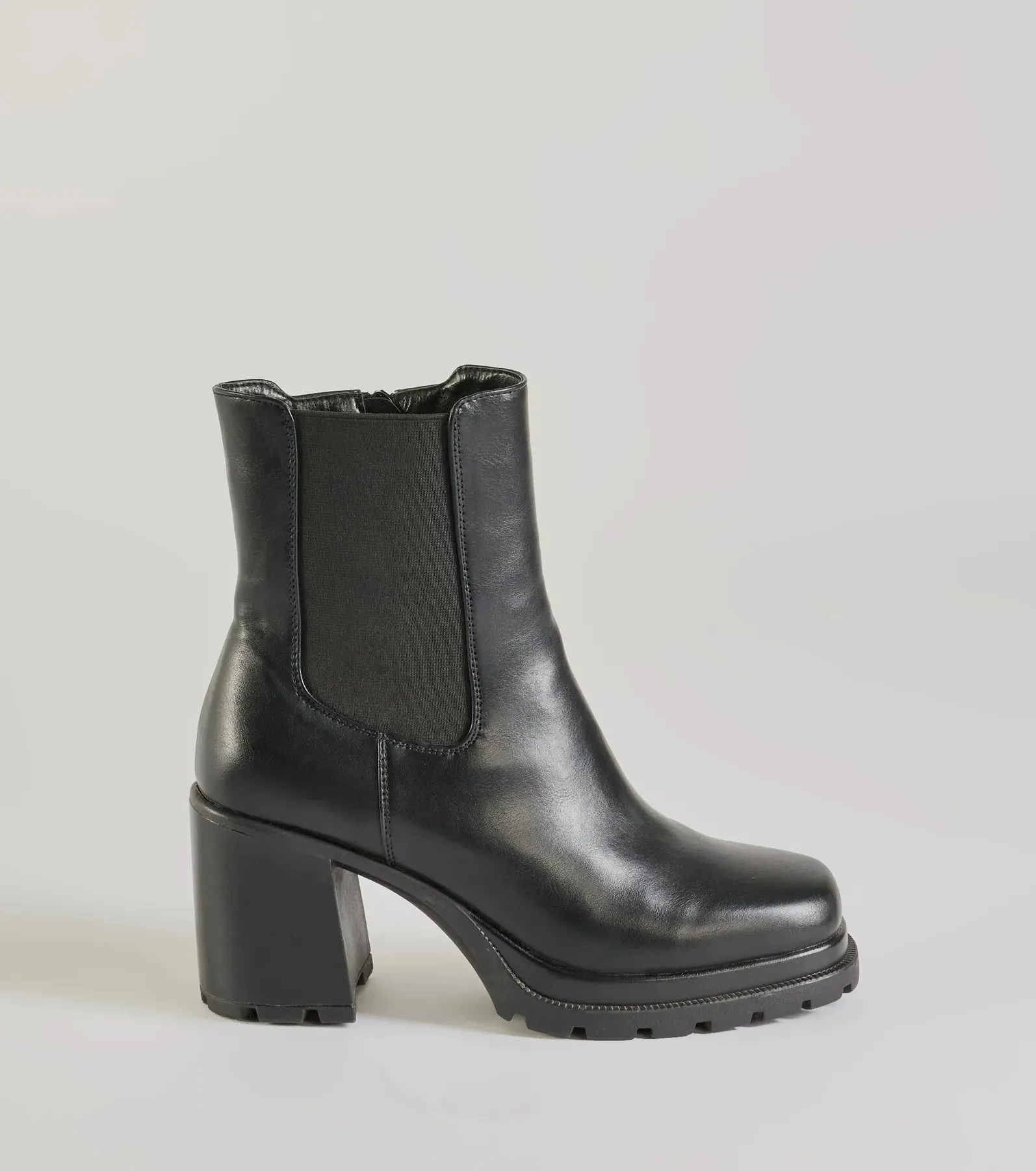 Edgy Strut Faux Leather Platform Booties sold by Windsor product image thumbnail 2