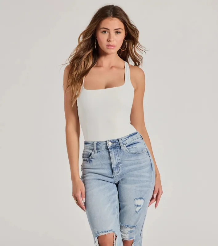 Stunning Persuit Sleeveless Cross Back Bodysuit sold by Windsor