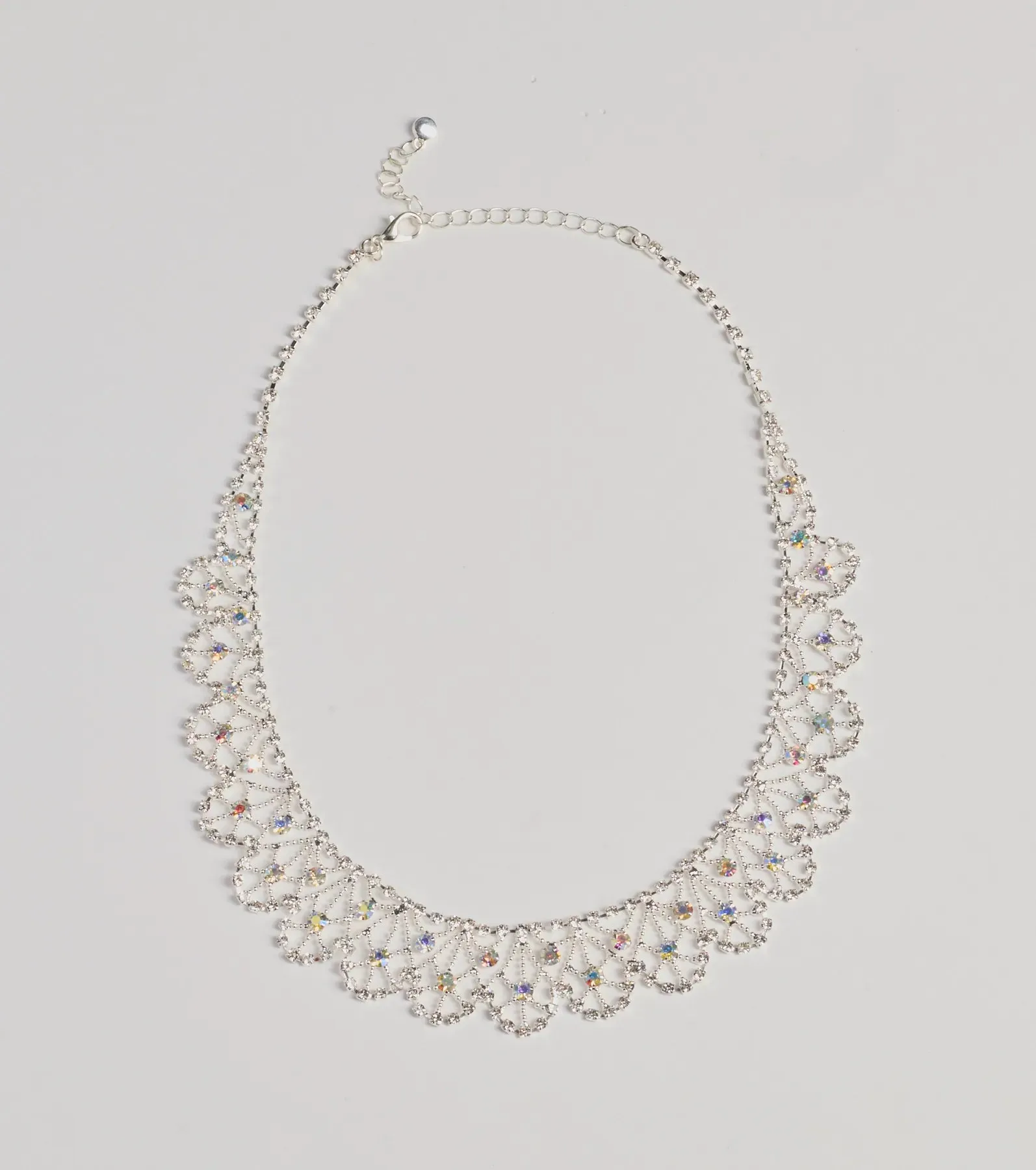 Divine Sparkle Scallop Rhinestone Collar Necklace sold by Windsor