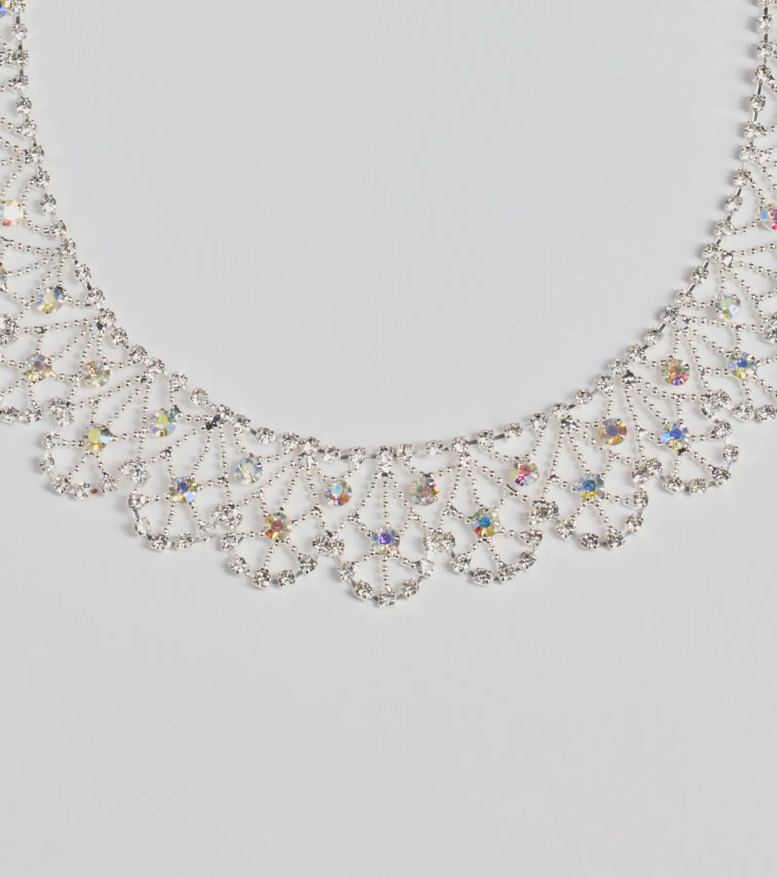 Divine Sparkle Scallop Rhinestone Collar Necklace sold by Windsor product image thumbnail 2