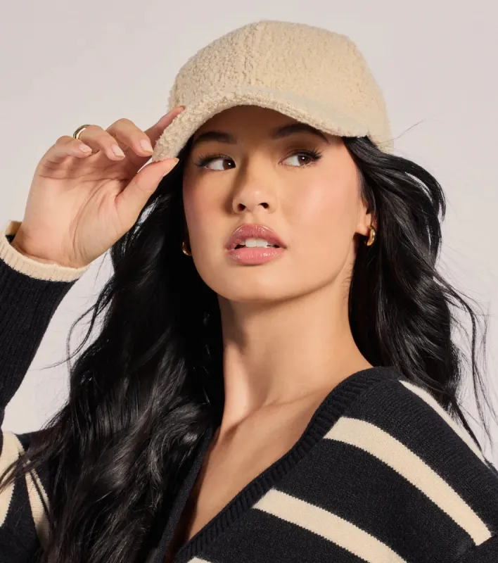 Toasty Vibes Faux Sherpa Baseball Cap sold by Windsor