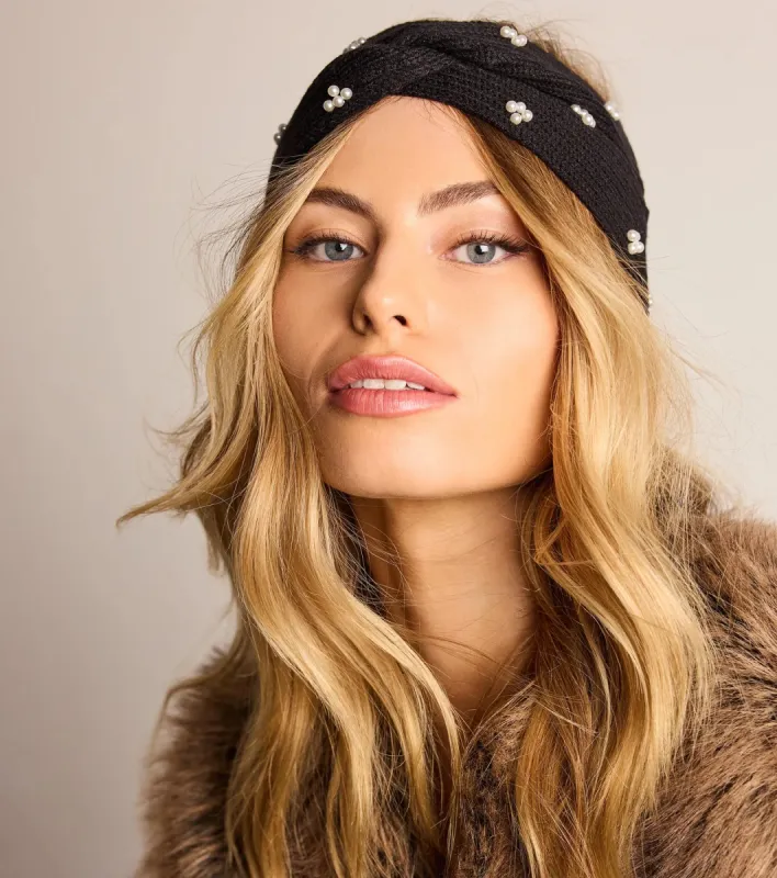 Chic Beauty Faux Pearl Head Wrap sold by Windsor