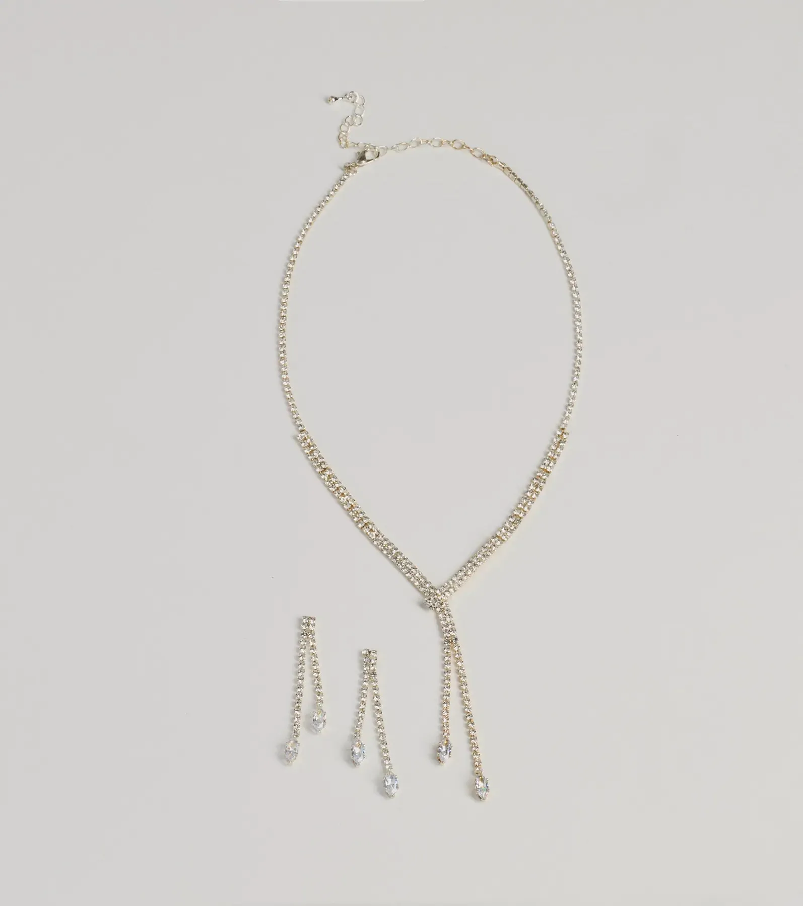 Gleaming Luxe Rhinestone Necklace Set sold by Windsor
