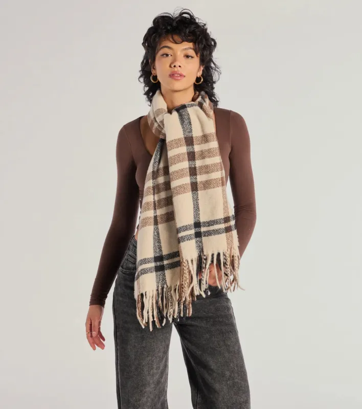Play On In Plaid Blanket Scarf sold by Windsor
