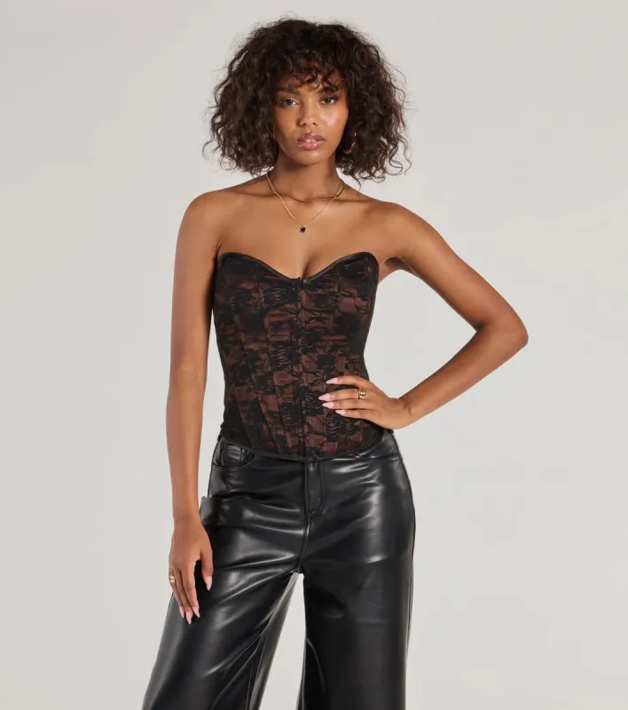 Queen Of Midnight Lace Corset Top sold by Windsor