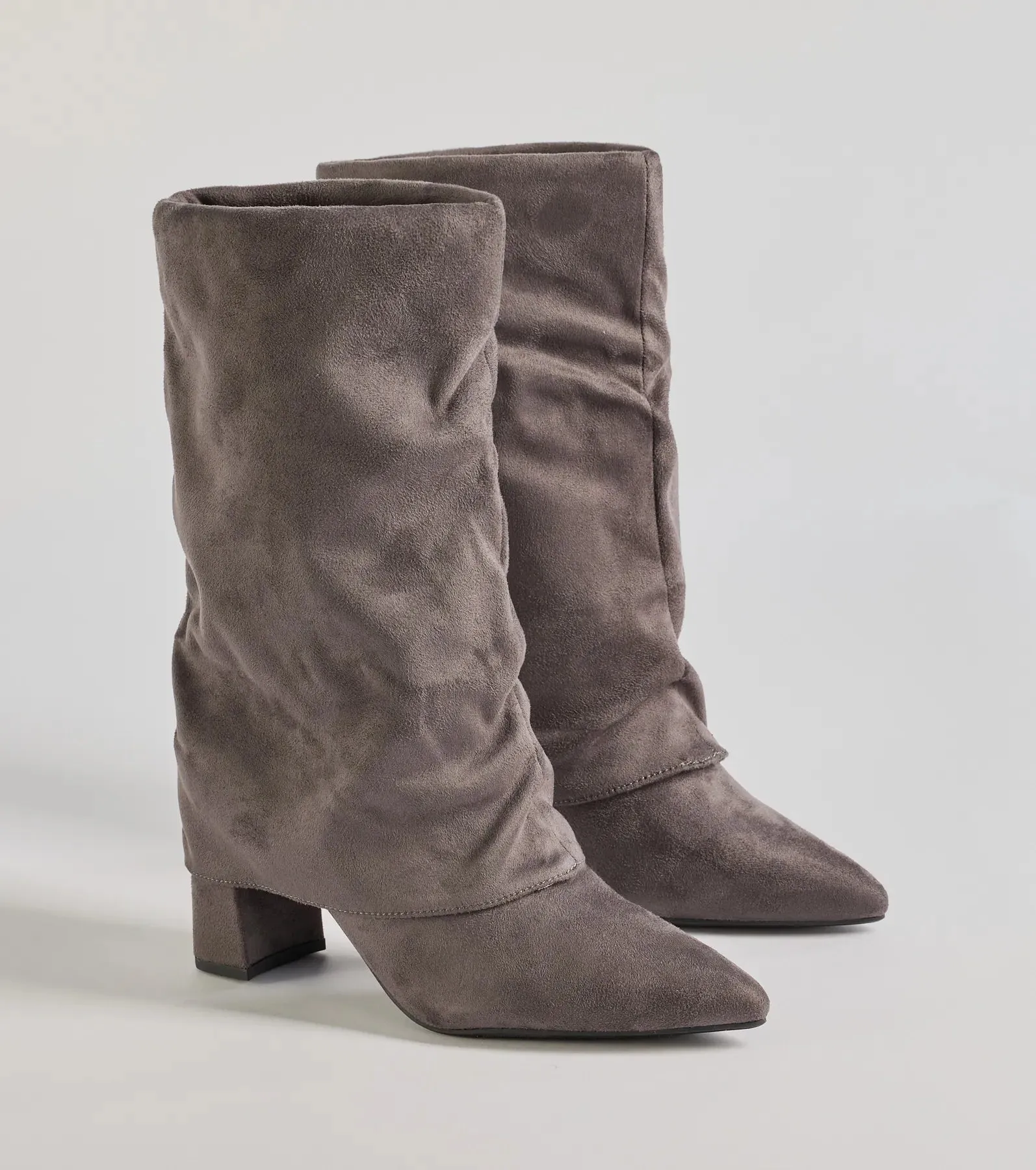 Fab Faux Suede Fold-Over Mid-Calf Boots sold by Windsor product image thumbnail 5