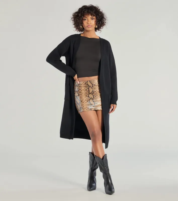 Cozy Staple Long Knit Duster Cardigan sold by Windsor