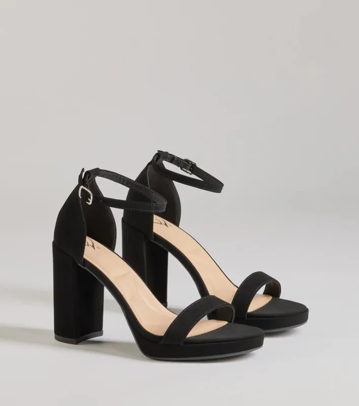 Classic Fave Faux Nubuck Block Heels sold by Windsor