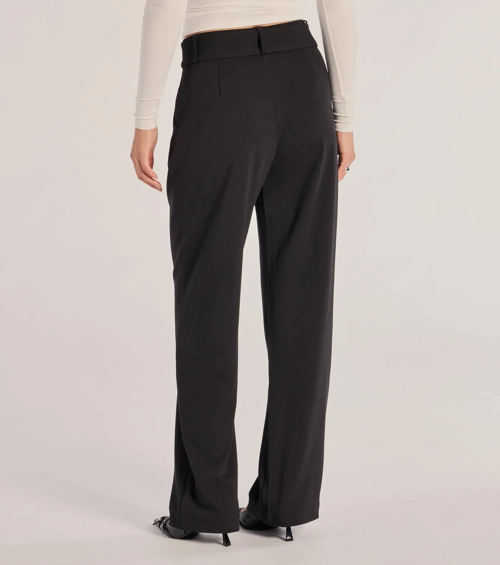 Sleek Impression Belted Straight-Leg Trouser Pants sold by Windsor product image thumbnail 3